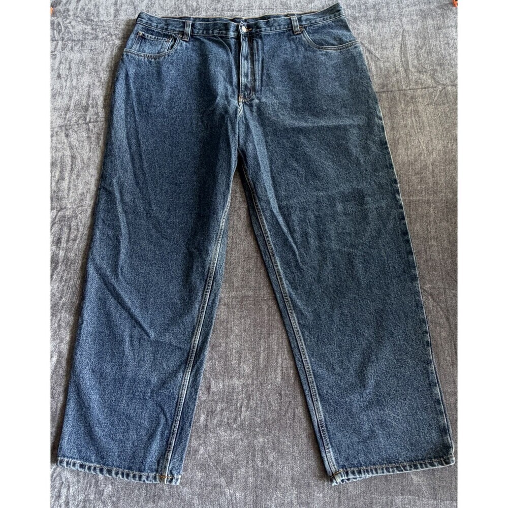 Basic Editions Relaxed Fit Men’s 46W X 32L Denim Blue Dark Jeans Classic NWT